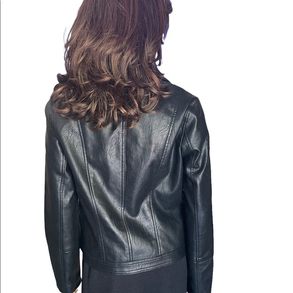 New Ana a new aprobach black leather jacket size small - Picture 4 of 15